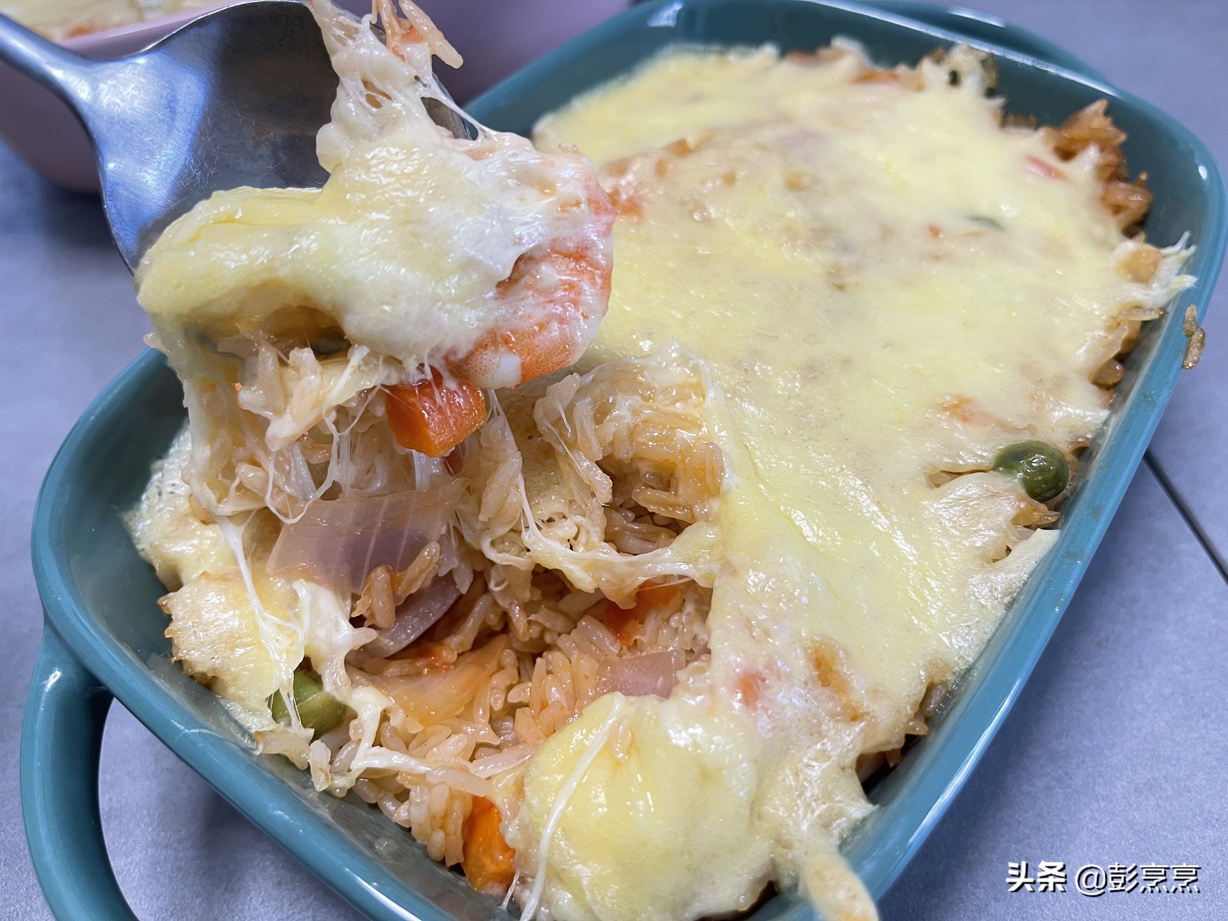 家庭版海鲜芝士焗饭,盘点国庆宅在家自制美食