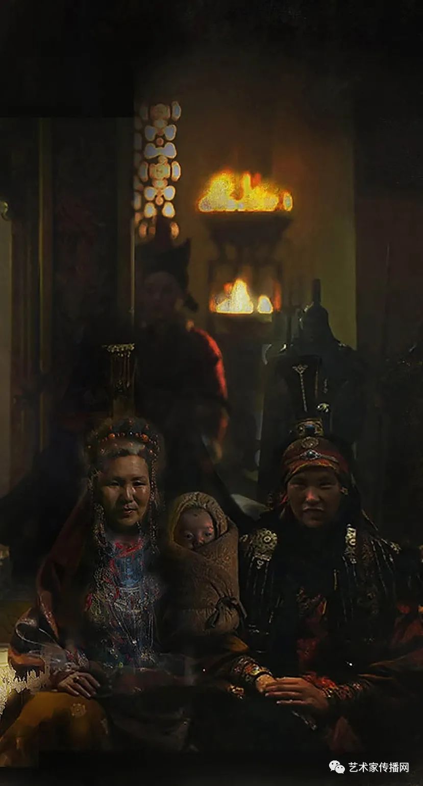 梦幻油画少女唯美图片,梦幻少女绘画图片