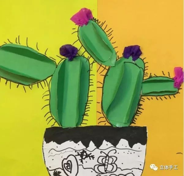 怎么可以用白纸做漂亮的仙人掌,超简单的手工仙人掌