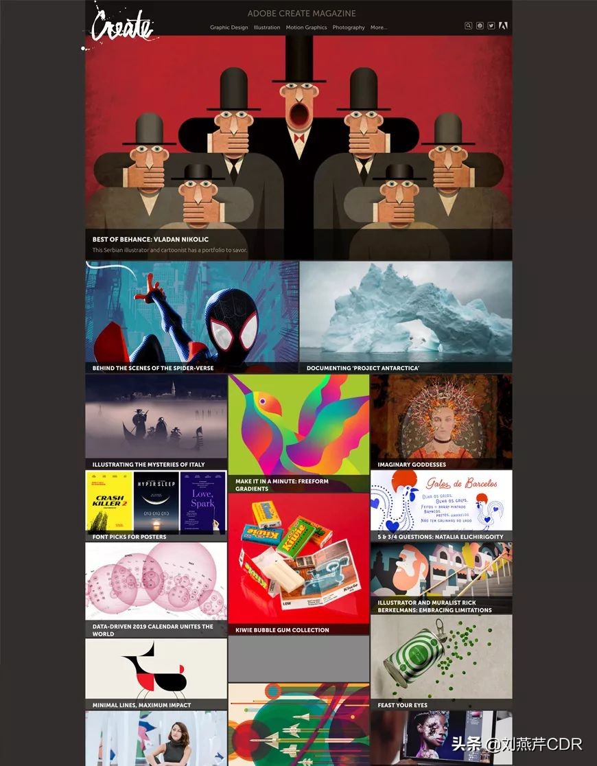 推荐5个设计灵感网站,设计师需要收藏的十大灵感网站