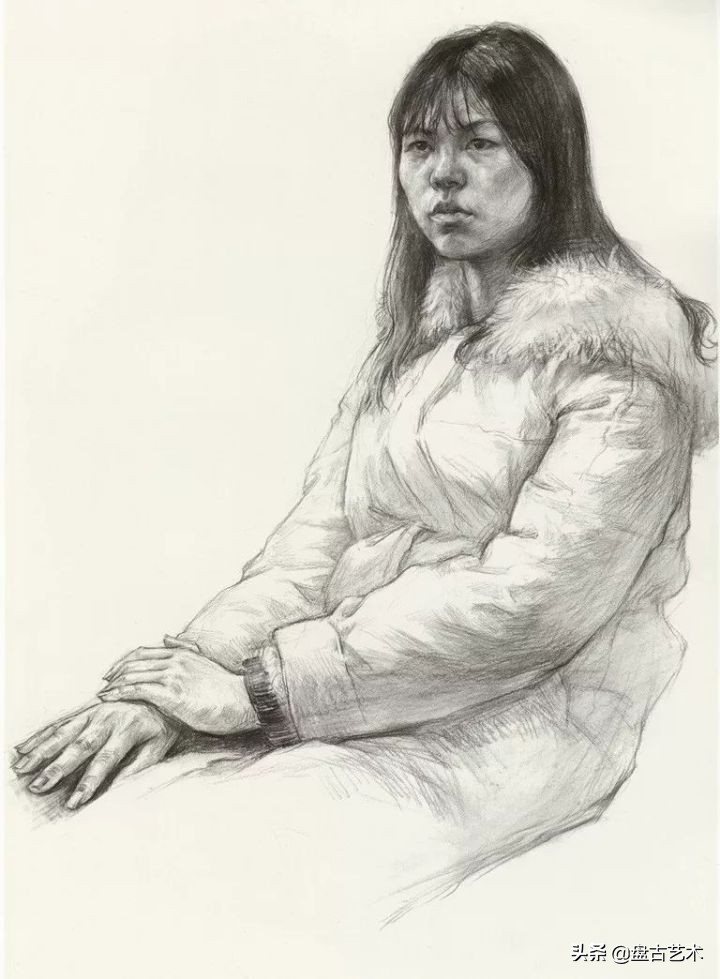 择其善者而从之,其不善者而改之的素描艺术画——盘古艺术