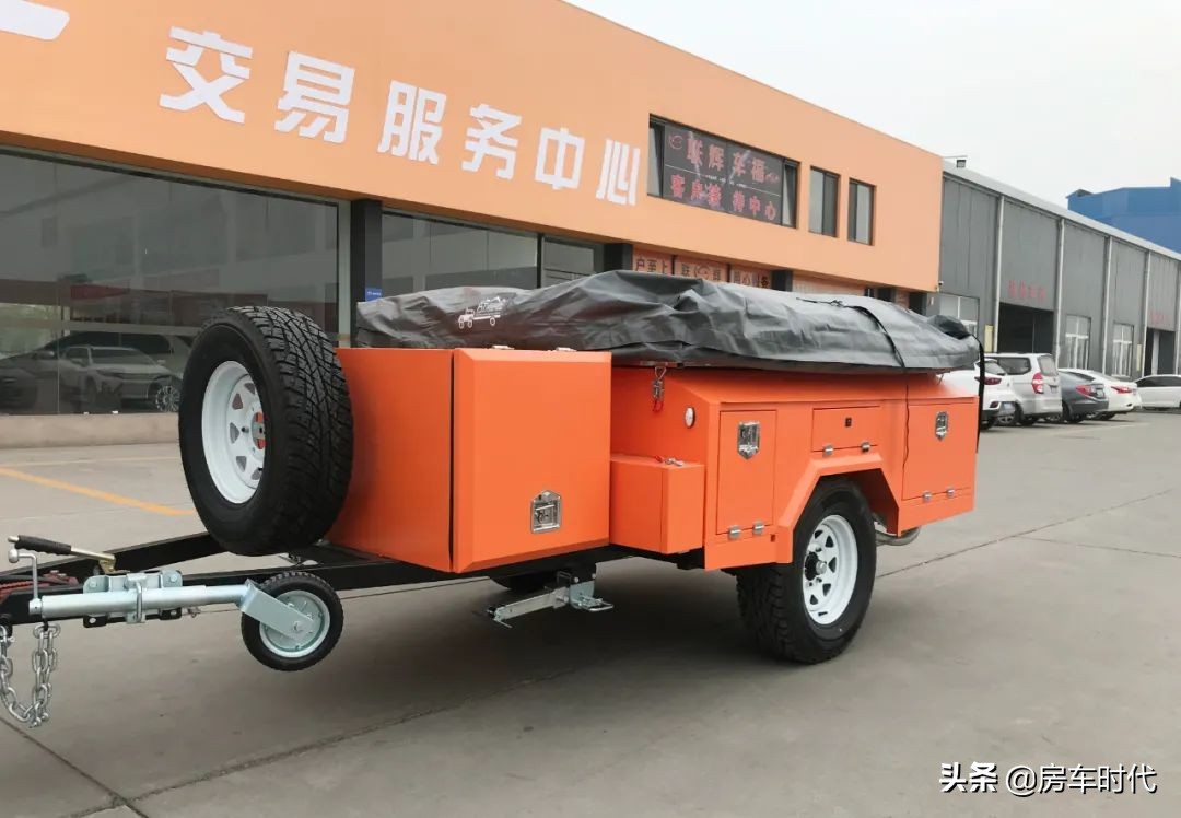 拖挂折叠小房车,小型越野露营折叠房车