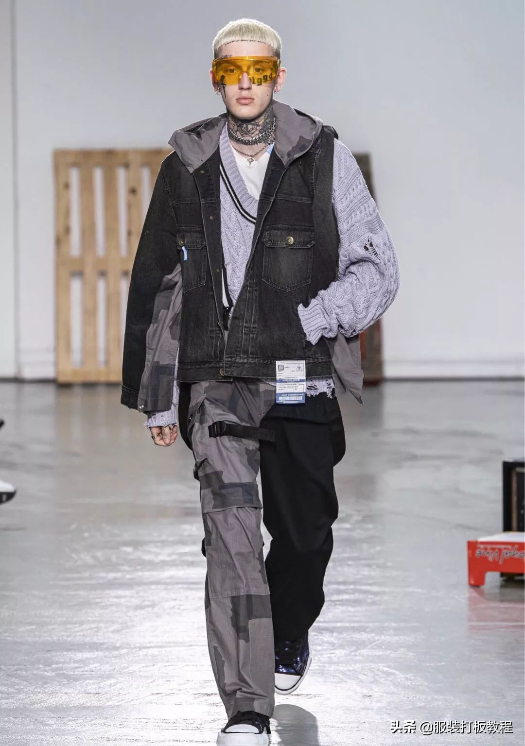 拼接设计潮流套装,拼接服装系列款式图大全