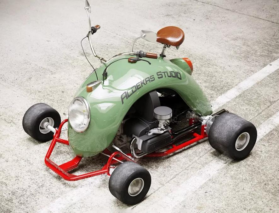 甲壳虫粉色老爷车,迷你甲壳虫车