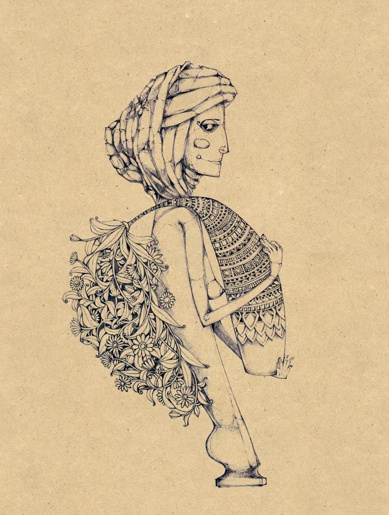 实用的针管笔手绘黑白自创画教程,针管笔绘画完整版