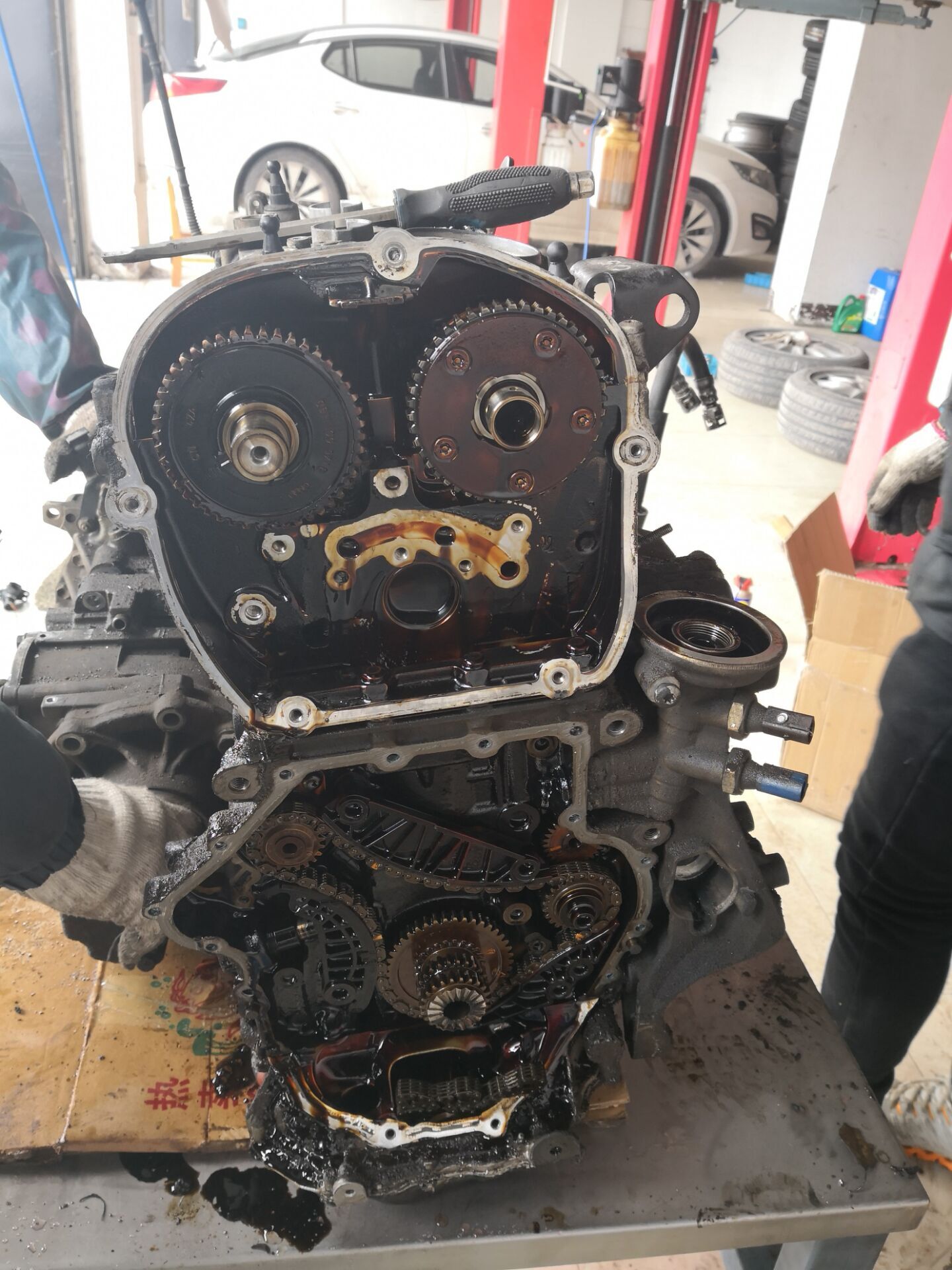 途观ea888正时链条跳齿有啥症状,途观ea888发动机正时老跳齿