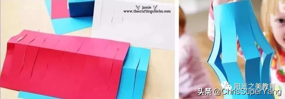 幼儿园小班元旦亲子手工立体灯笼,手工亲子灯笼