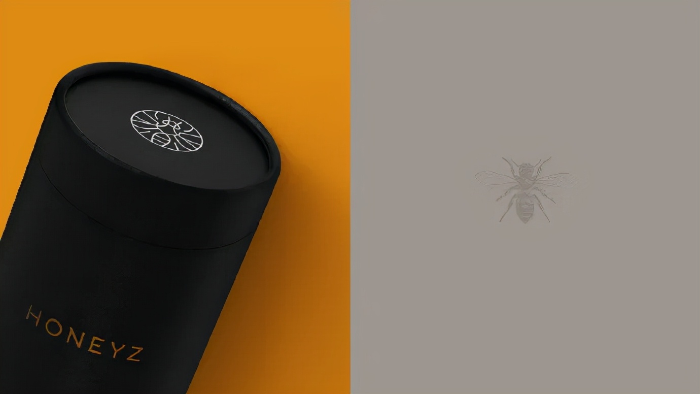 蜂蜜插画包装设计创意,高端蜂蜜产品包装设计