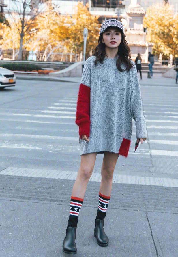 小腿袜松糕鞋,松糕鞋显脚小