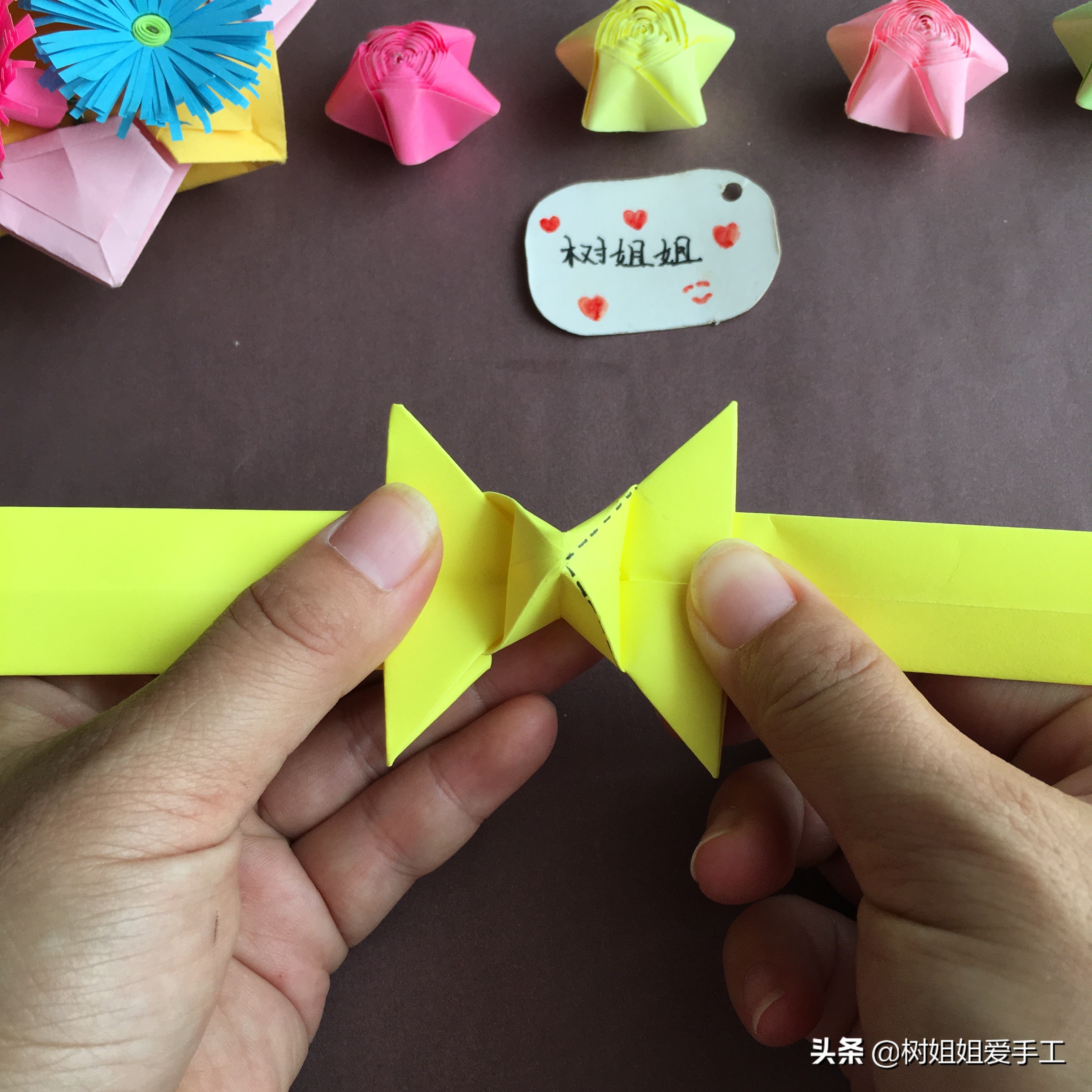 折纸蝴蝶戒指可调节教程,折纸蝴蝶结手链戒指发卡