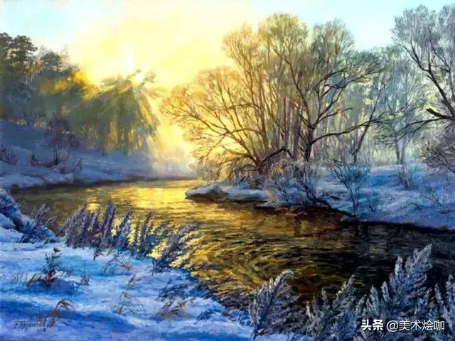 世界十大风景油画俄罗斯,俄罗斯油画大师笔下的雪景画作品
