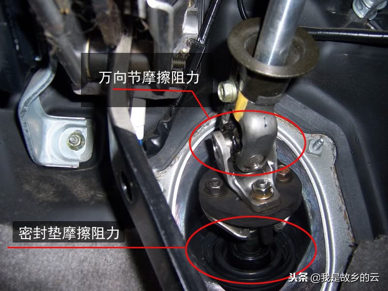 方向盘变重了的原因冬天,天冷方向盘一边重了怎么回事