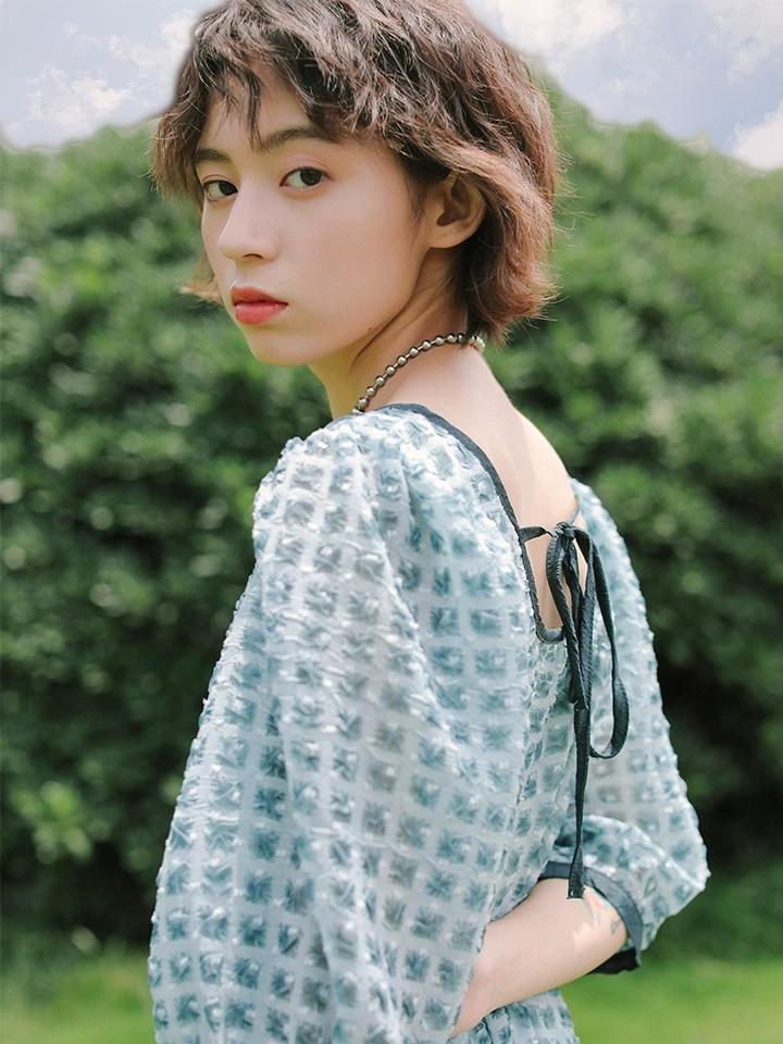 迪士尼联名甜美泡泡袖公主连衣裙,迪士尼泡泡袖连衣裙白色