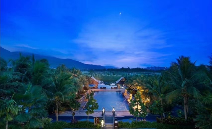 三亚维景国际度假酒店夜景,三亚维景国际别墅度假酒店