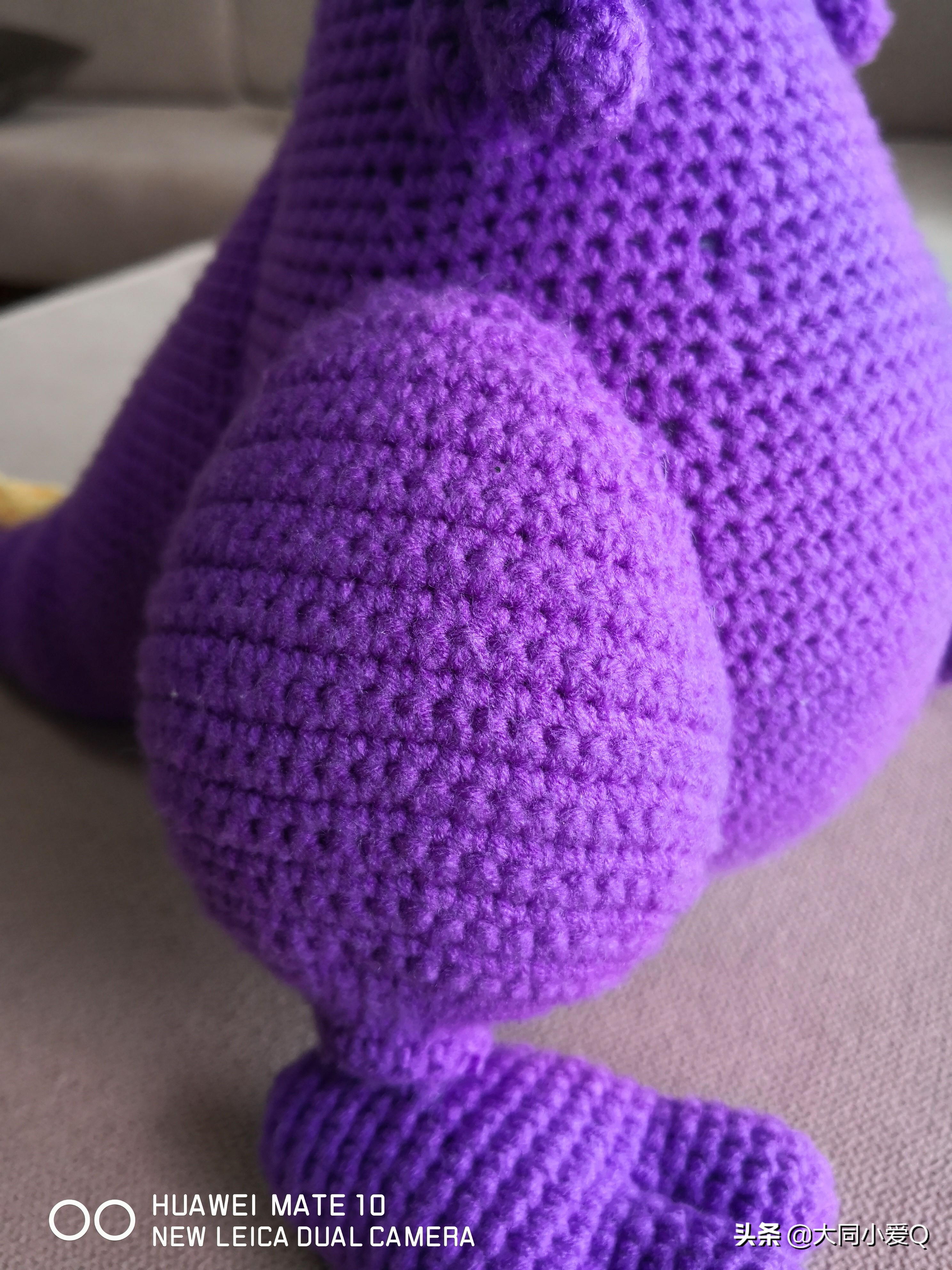 8-1儿童节分享一款钩针编织的毛线恐龙,有详细文字和视频教程哦