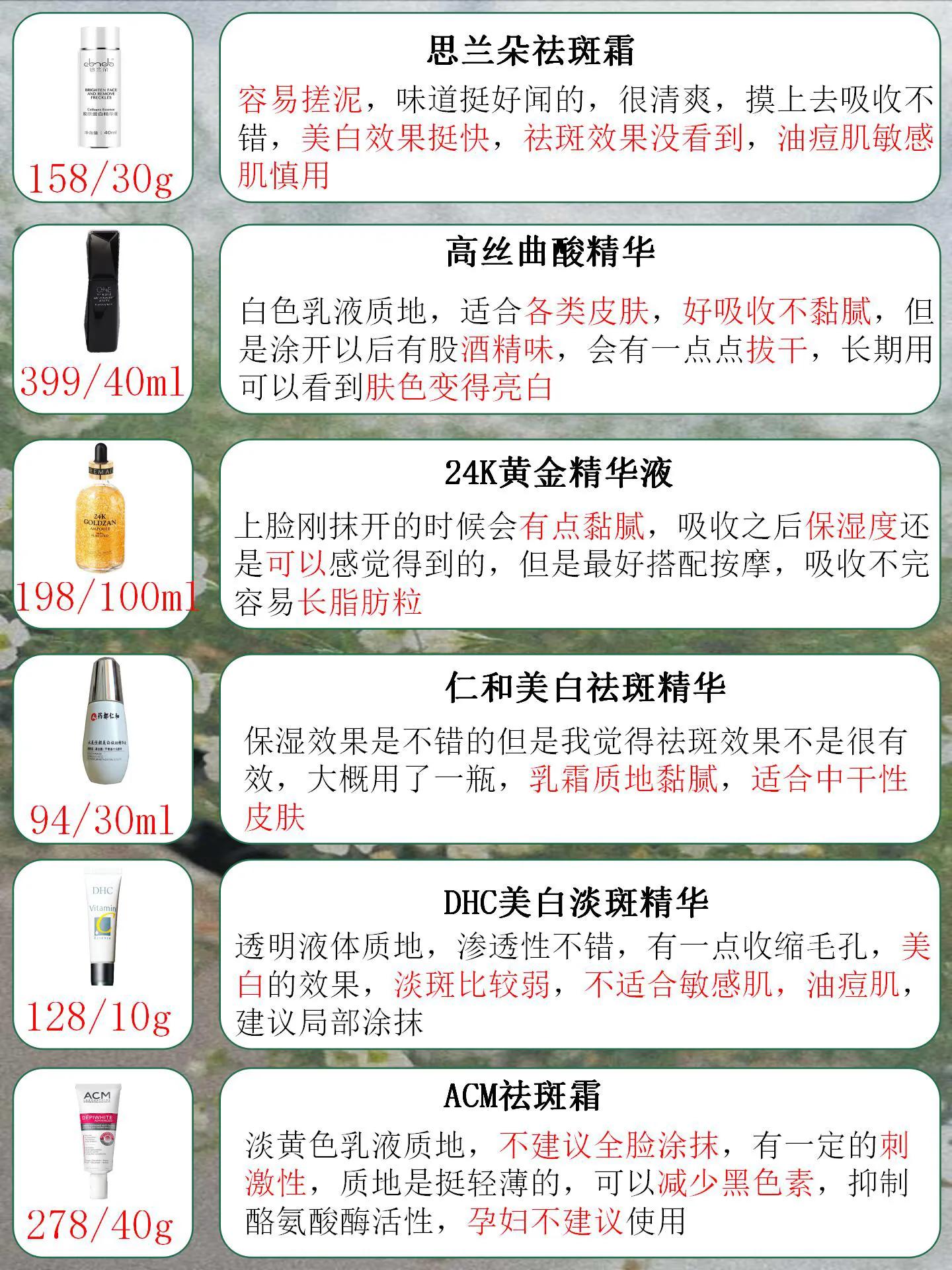 祛斑评测,祛斑膏测评