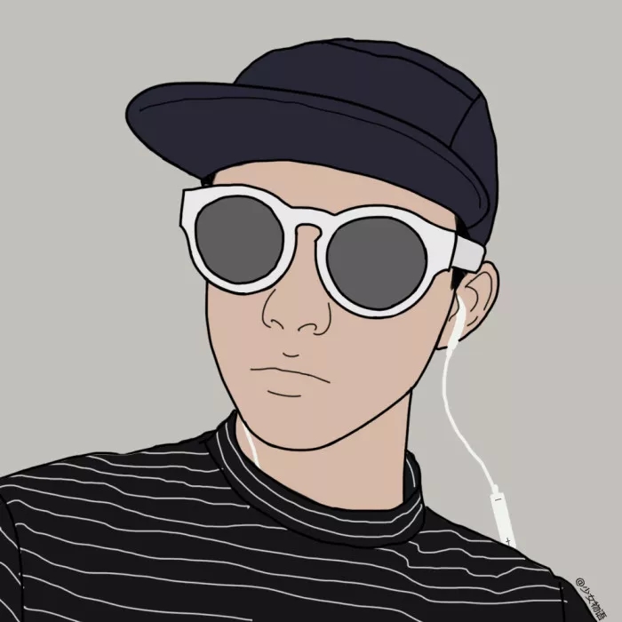 中性头像手绘森系,头像创意个性独特原宿手绘