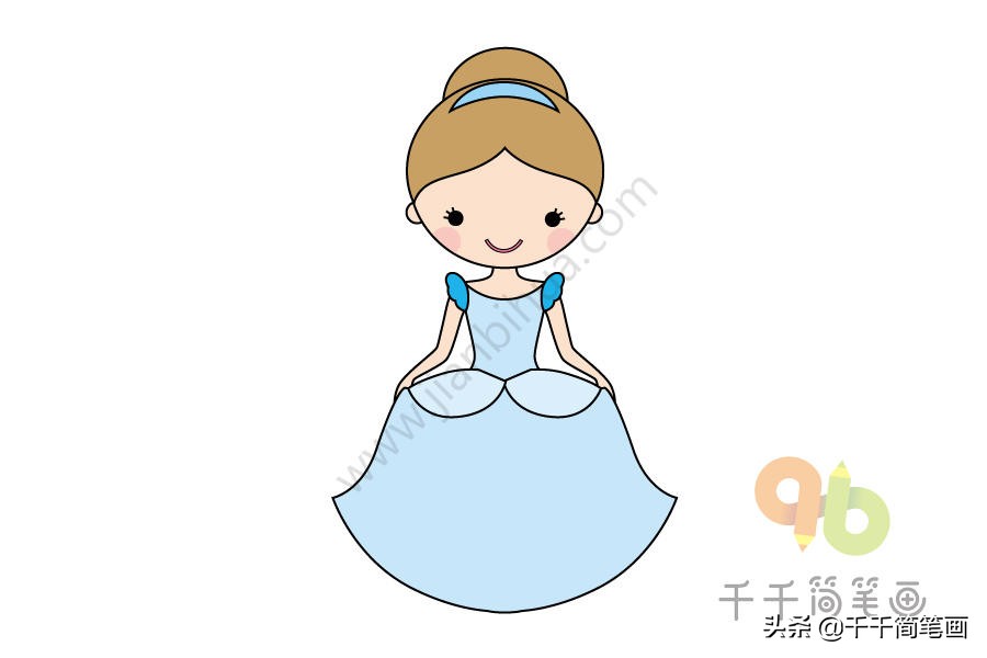 儿童简笔画，女宝爱画的美丽公主！