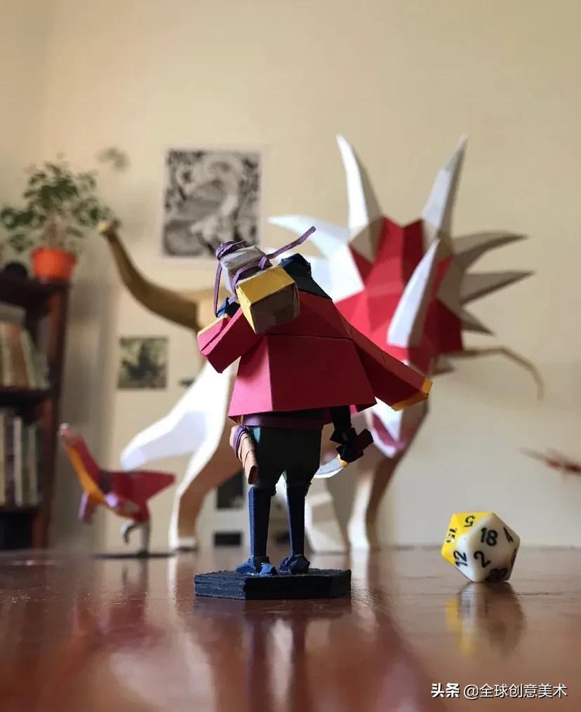 纸艺3d恐龙,立体恐龙手工纸模型