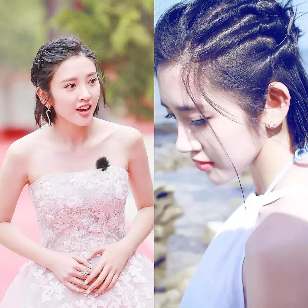 女童编发中短发,短发编发的教程