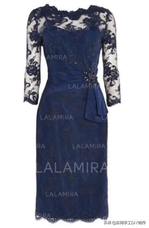 春天的手工白色蕾丝连衣裙,布艺蕾丝连衣裙