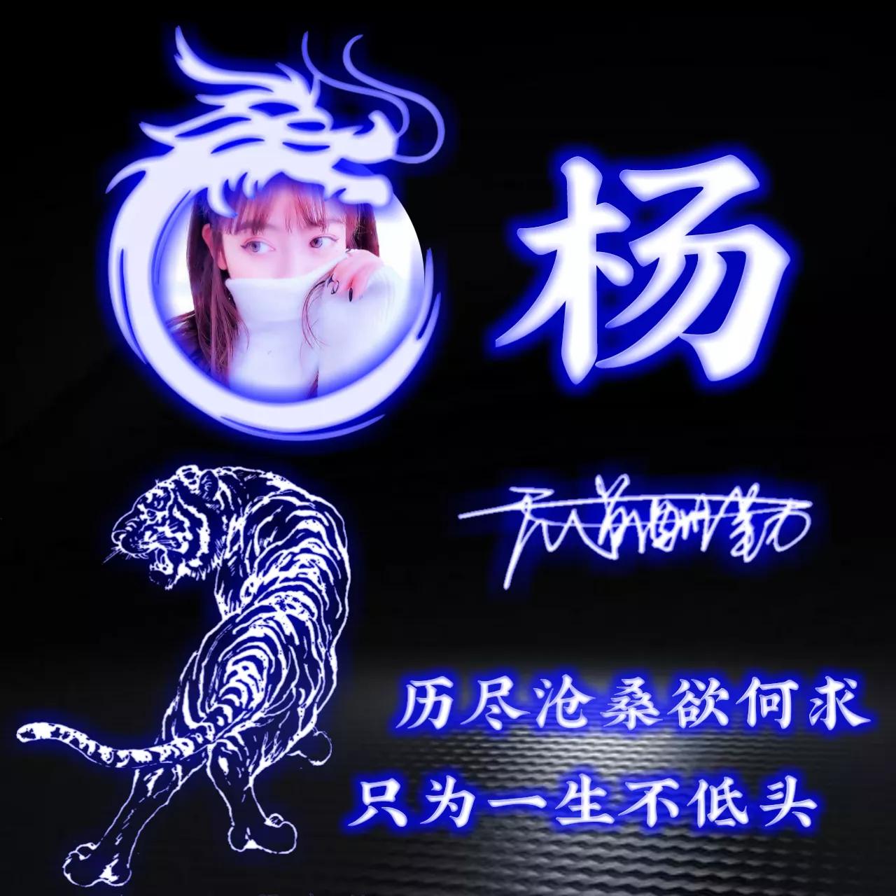 代表好运的姓氏头像图片,姓氏头像荧光励志