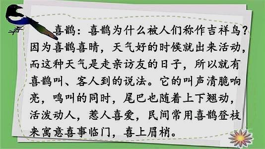 二年级语文枫树上的喜鹊课后生字,二下语文枫树上的喜鹊生字讲解