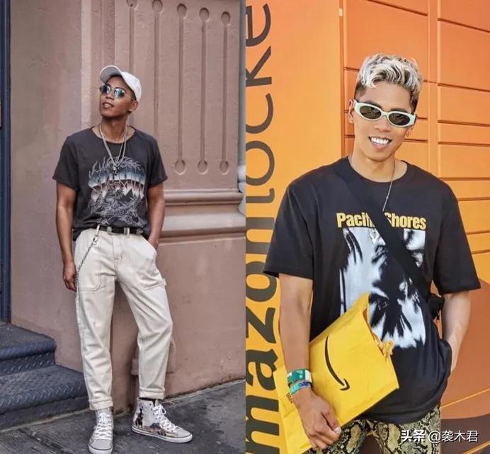 黄黑皮的男生穿什么颜色的衣服,夏天黄黑皮男生美式穿搭短裤