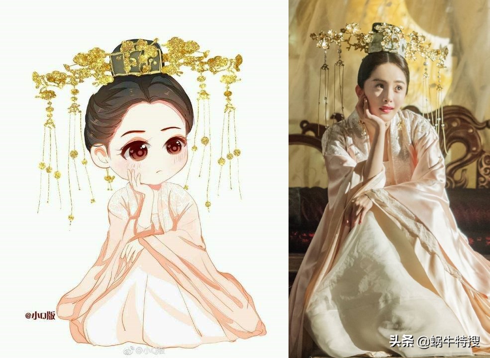 杨颖热巴的头像,杨颖的q版照片