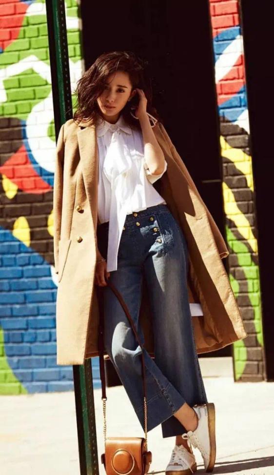 雪纺裤阔腿裤搭配图片,雪纺阔腿裤怎么搭配上衣才好看