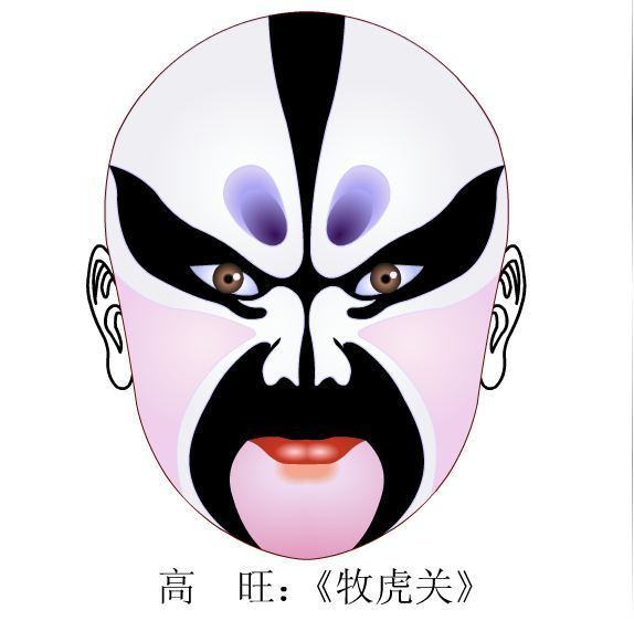 戏曲人物脸谱儿童画,自己创作的戏曲脸谱