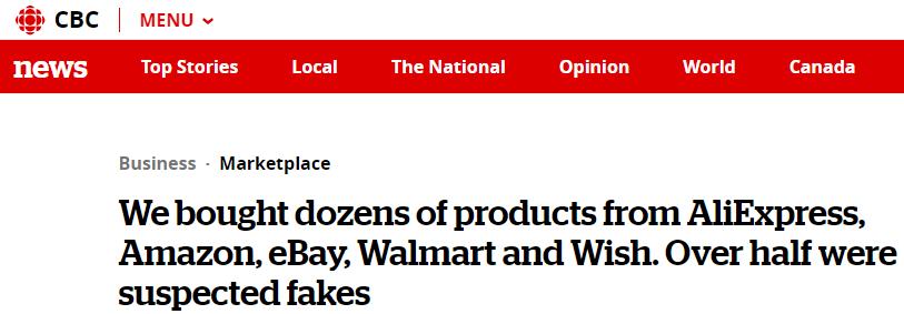 心都凉了…从亚马逊、eBay、沃尔玛买的东西,一半以上是假货