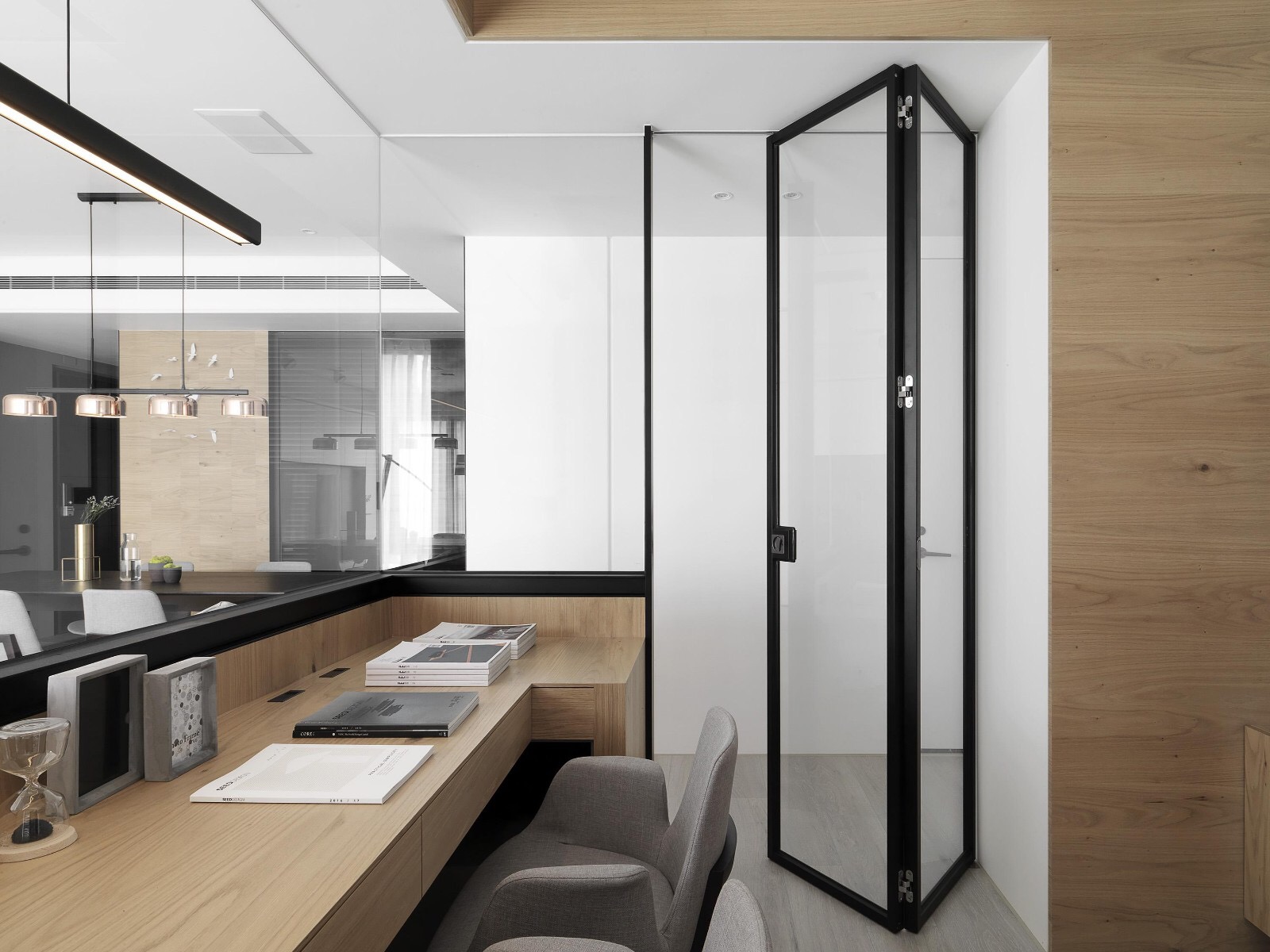 玻璃隔断书房客厅怎么装修,客厅与书房通透隔断图片