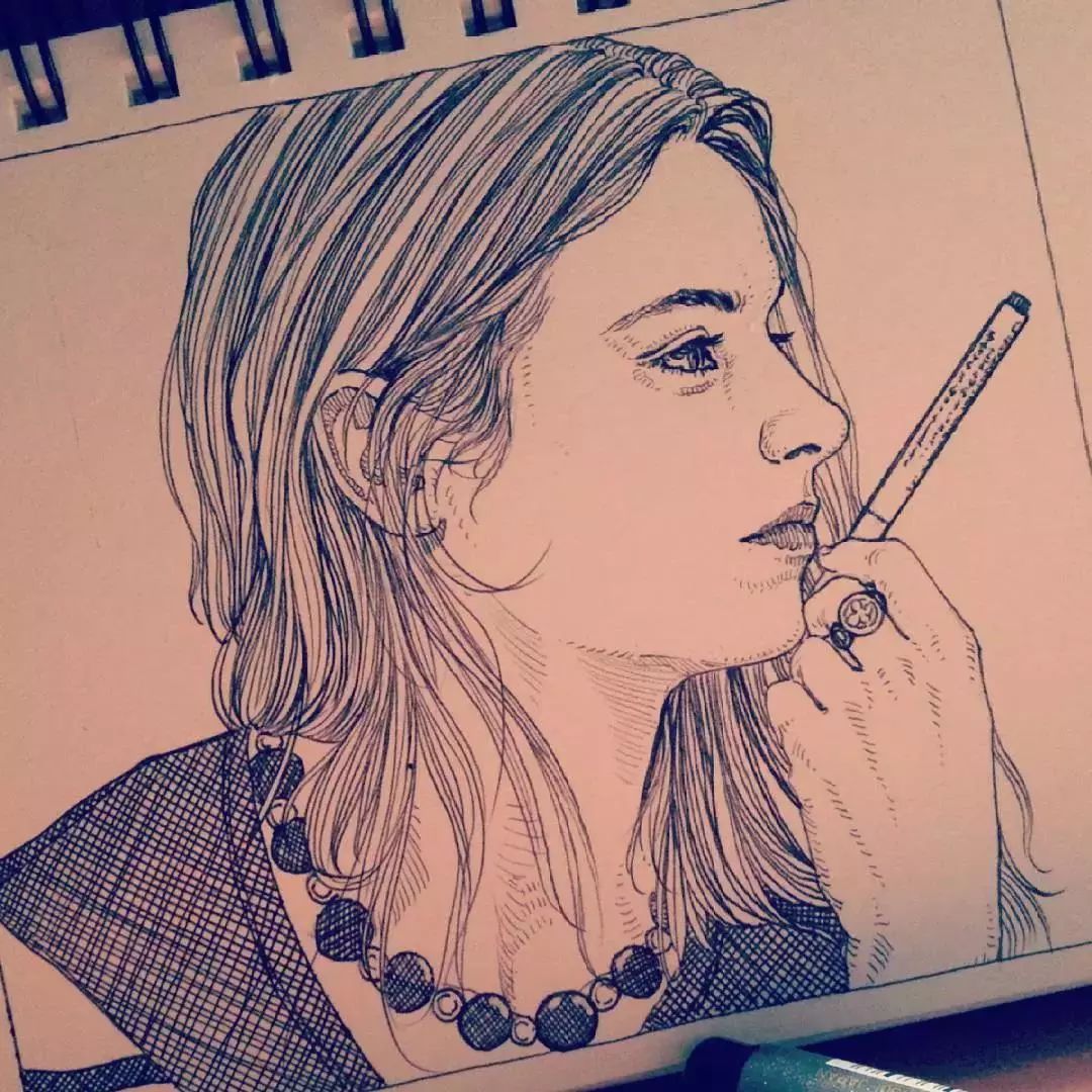 简单针管笔手绘花,简单易学针管笔手绘