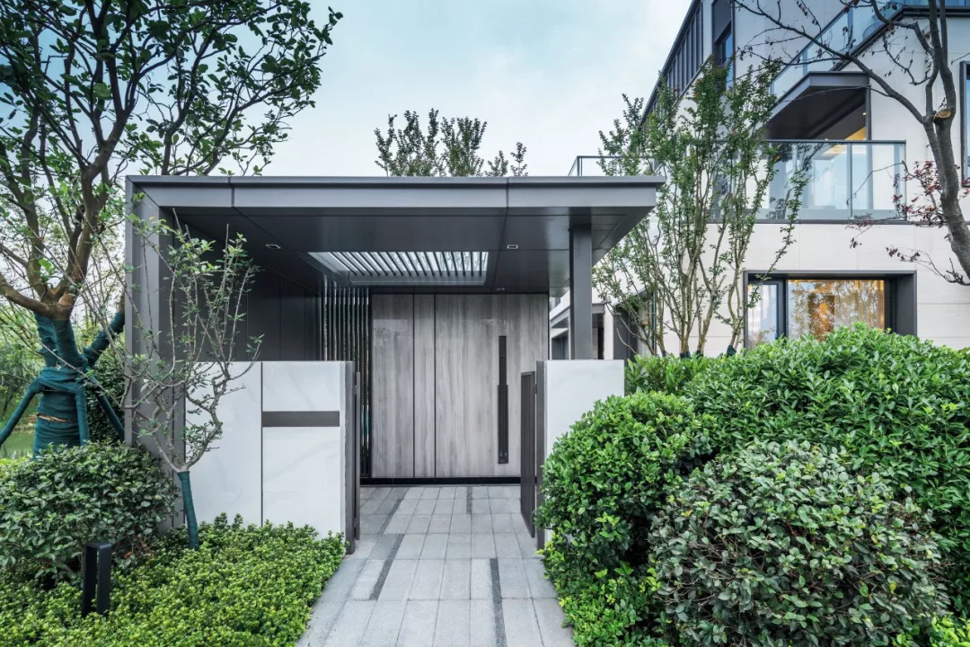 庭院入户门设计效果图,入户门庭院设计