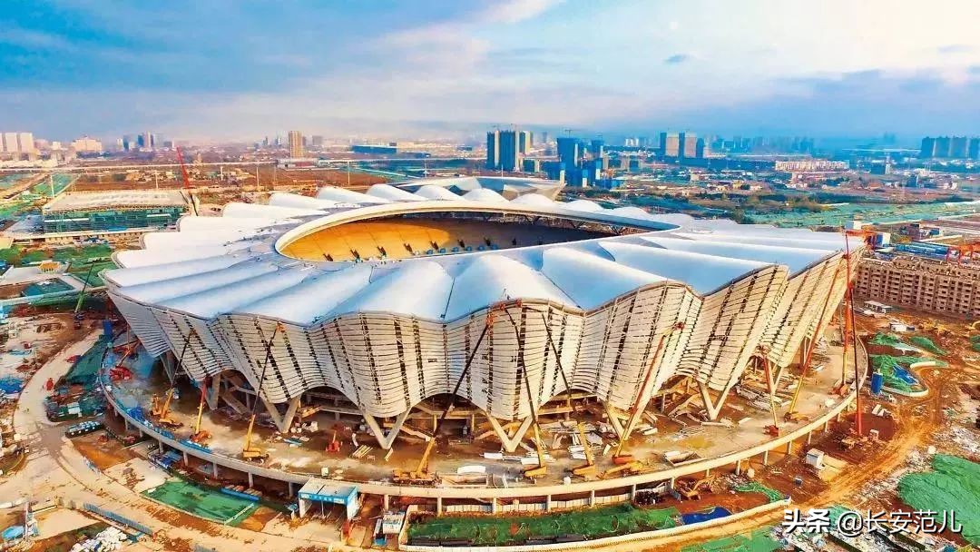 西安最震撼奥体中心夜景,西安石榴花体育场介绍