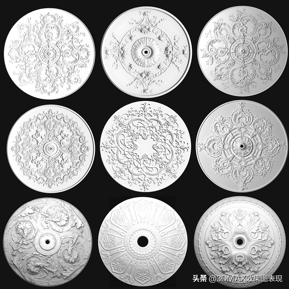 欧式建筑花纹装饰图,su欧式雕花模型