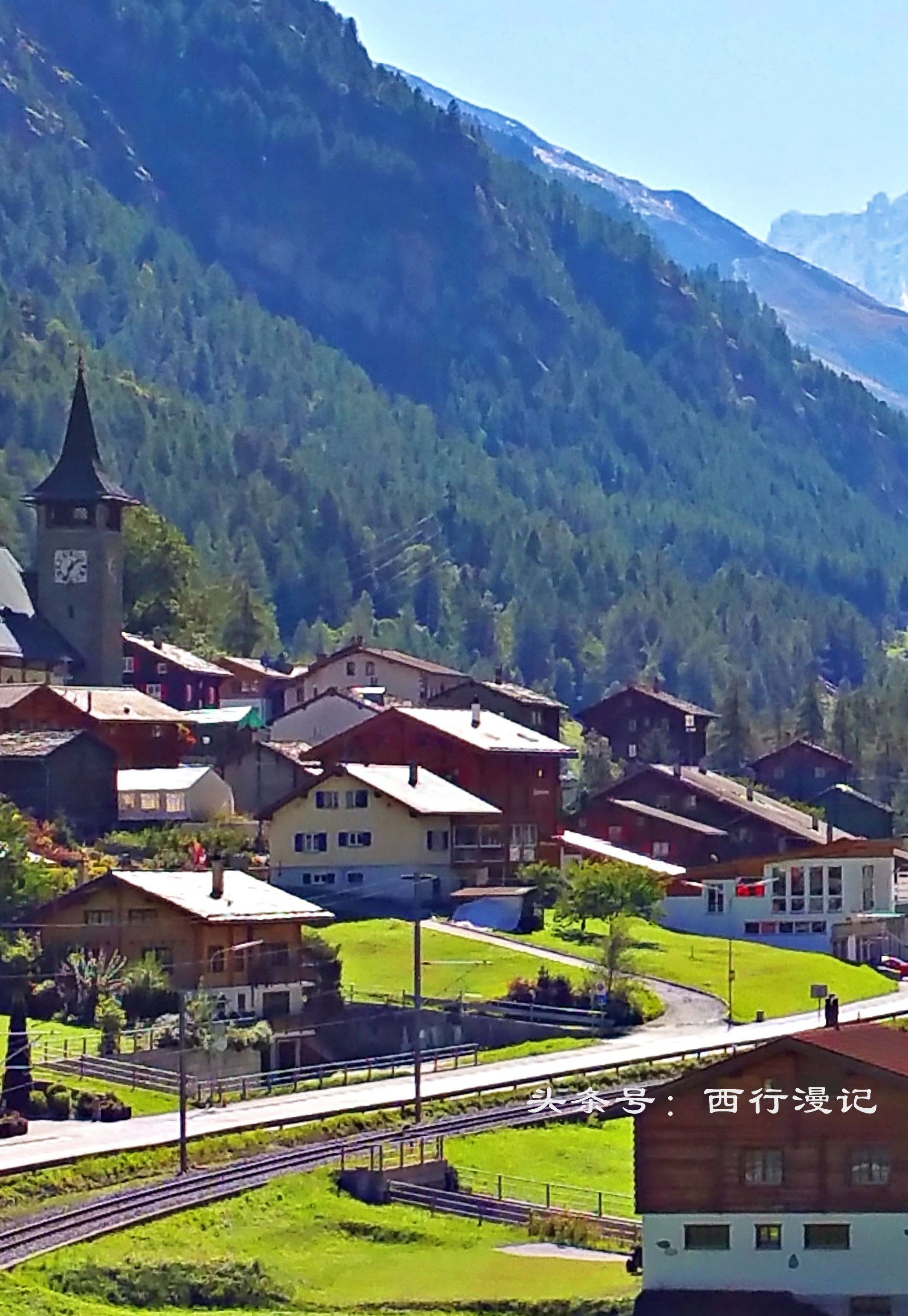 瑞士风景绝美的山,瑞士绝美的山村风光