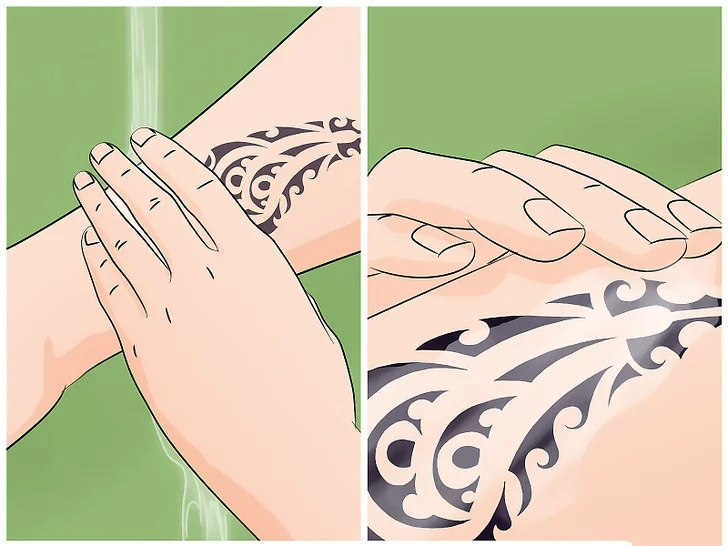 怎么护理洗纹身后的疤,如何保养刚纹的纹身
