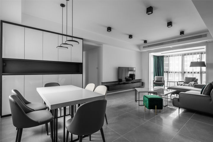 97平方酒店式小三房经济装修,极简酒店风装修小三房