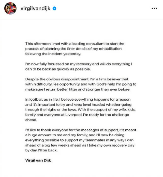 acl伤势对伦纳德有什么影响,范戴克伤停最新消息