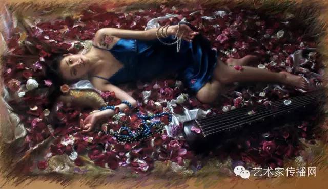 王剑的绘画作品欣赏,画家王剑粉笔画作品欣赏