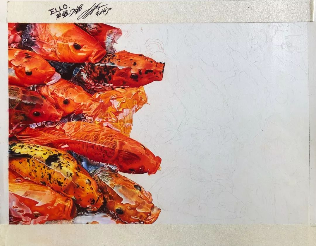 彩铅画美丽的山水画,彩铅画美人蝴蝶