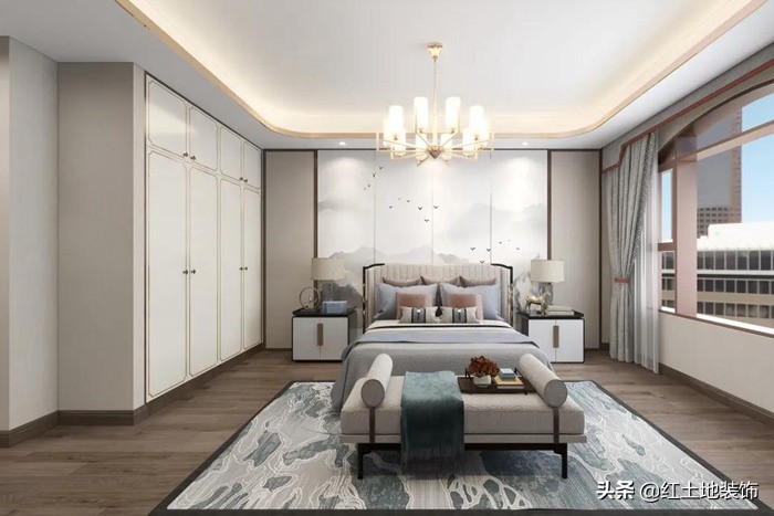 大平层新中式风格装修效果图珠海,品质装修新中式大平层设计