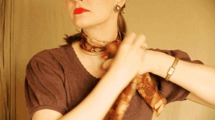 丝巾的系法生活小妙招丝巾新花样,教你丝巾多种系法百变丝巾