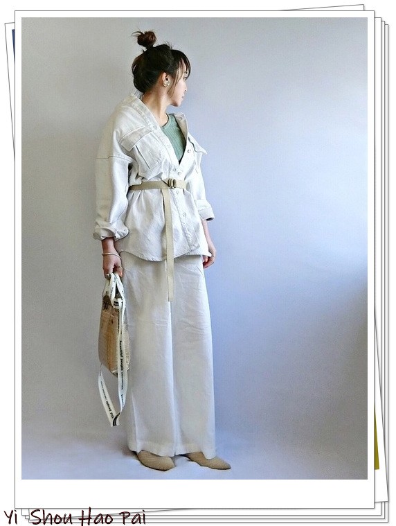 夏季亚麻宽松洋气7分裤,亚麻棉牛仔直筒裤穿搭