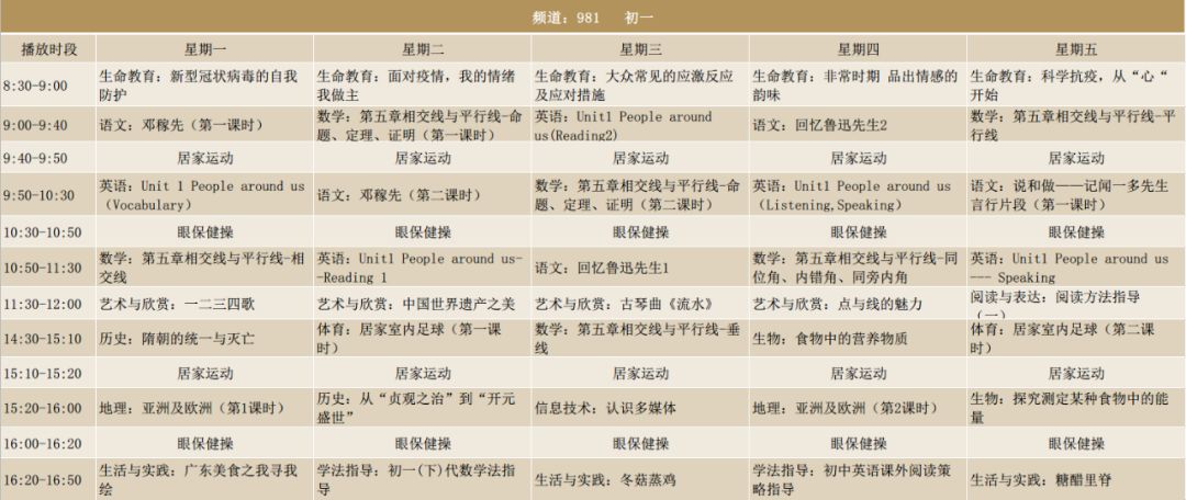 汕头市初中上课时间表,汕头秋季学校上课时间表