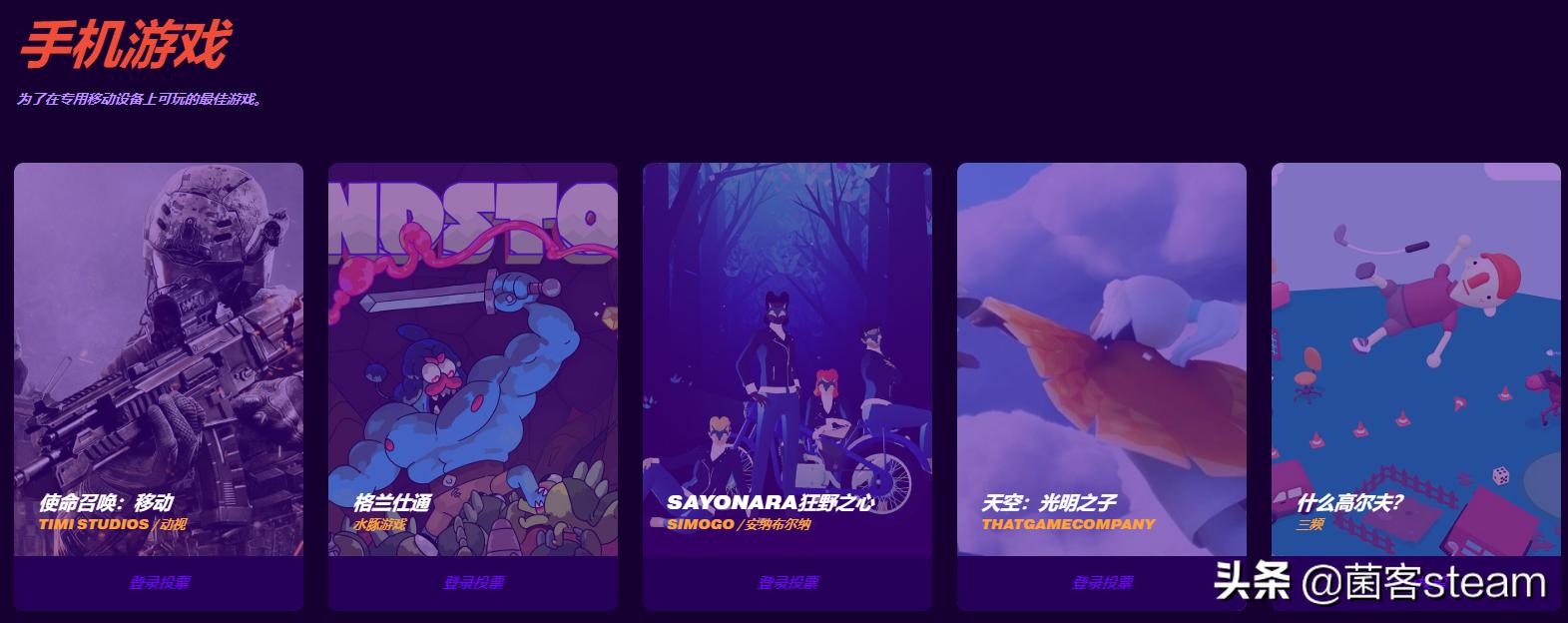 2020年公认最好游戏,2019年最佳游戏提名