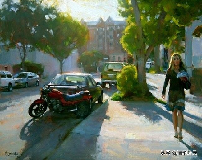 美国艺术家乔biwler油画作品赏析,丽莎印象派油画欣赏