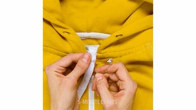 用塑料吸管修复衣服拉链,用吸管就可以修复拉链
